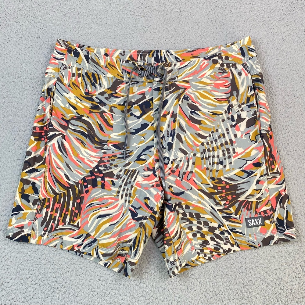 Saxx Multicolor Patterned Swim Board Shorts